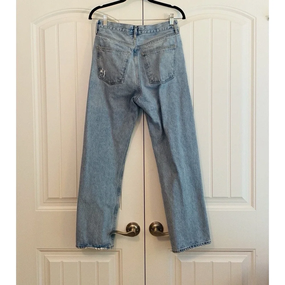 Agolde 90s Jeans Women's Sz 27 High Rise Straight Leg Denim Organic Cotton Pants - Picture 4 of 12